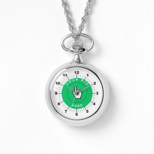 Relógio Silver Necklace Watch - Personalizado