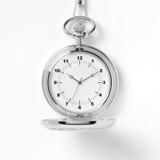 Relógio Silver Pocket Watch - Personalizado (adicionar ima (Frente)