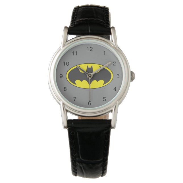 Relógio Símbolo Batman | Logotipo Oval Bat (Frente)