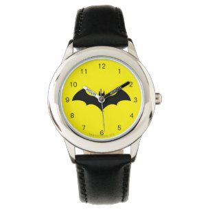 Relógio Símbolo Batman Logotipo Silhuette Bat Simples