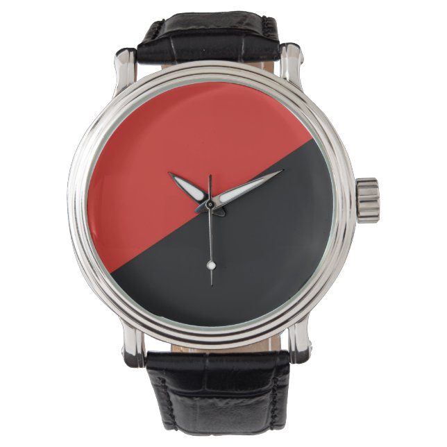 Relógio símbolo da anarquia punk comunismo socialismo verm (Frente)