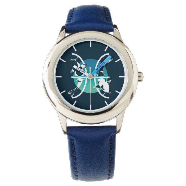 Relógio Símbolo de peixes - Astrologic Zodiac Sign Watch (Frente)