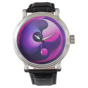 Relógio Símbolo Yin Yang Colorful do Iluminismo Vibrante