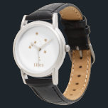 Relógio Símbolo Zodiac Moderno Dourado Libra | Ar de eleme<br><div class="desc">Símbolo Zodiac Moderno Dourado Libra | Ar de elemento</div>