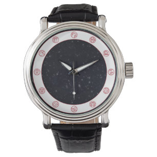 Relógio Símbolo Zodíaco com Estrelas