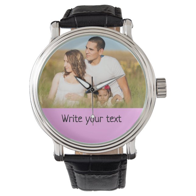 Relógio simples e mínimo adicione seu natal de fotos de te (Frente)