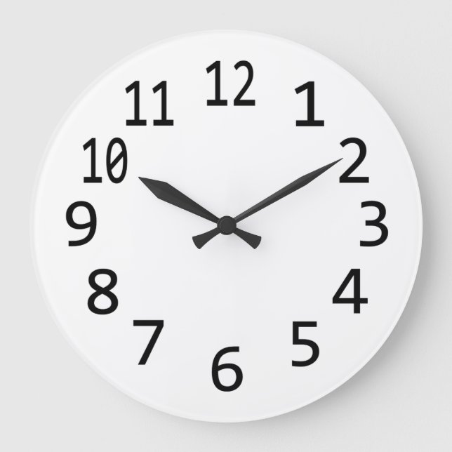 Relógio simples numerado de Vazio para Design próp (Frente)