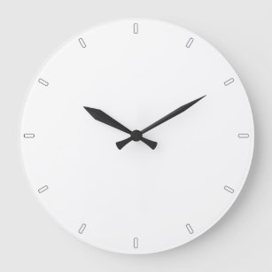 Relógio simples simples de parede branca