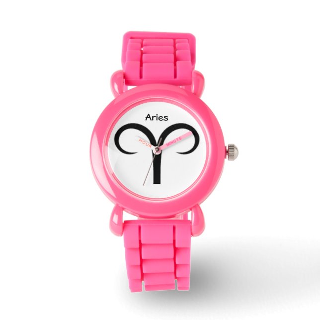 Relógio Sinal de Aries do Zodiac Kids Watches. (Frente)