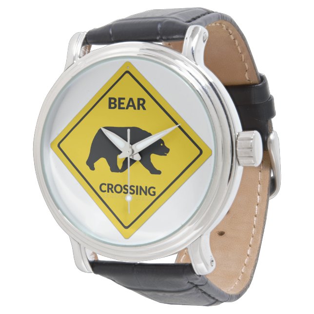 Relógio sinal de cruzamento de urso silhueta de urso Slipp (Angular)