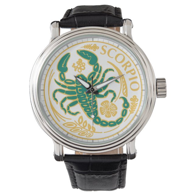 Relógio Sinal de Escorpião do Zodíaco (Frente)