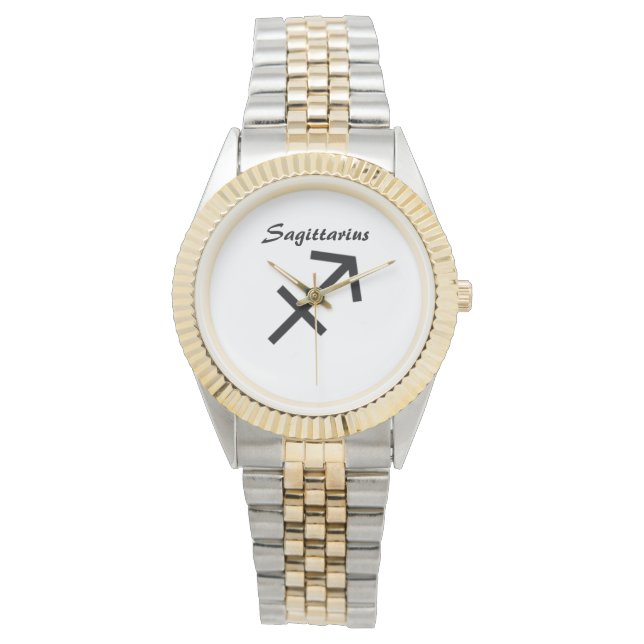 Relógio Sinal de Sagitário do Zodíaco. Mens Watches. (Frente)