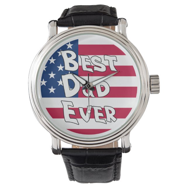 Relógio Sinalizador Best Pai Ever USA (Frente)