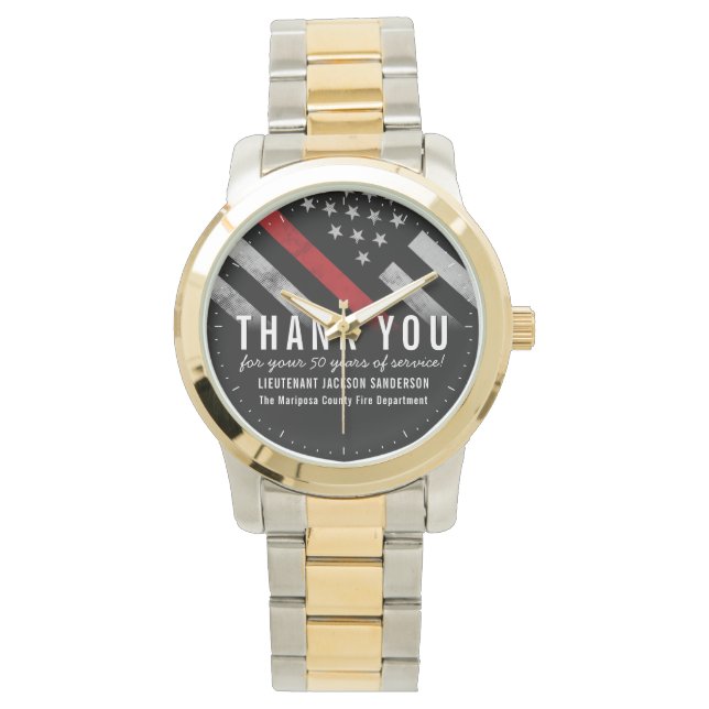 Relógio Sinalizador da Linha Vermelha do Aniversário do Bo (Frente)