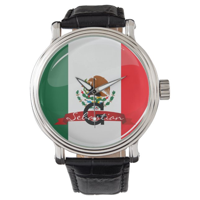 Relógio Sinalizador mexicano redondo brilhante (Frente)