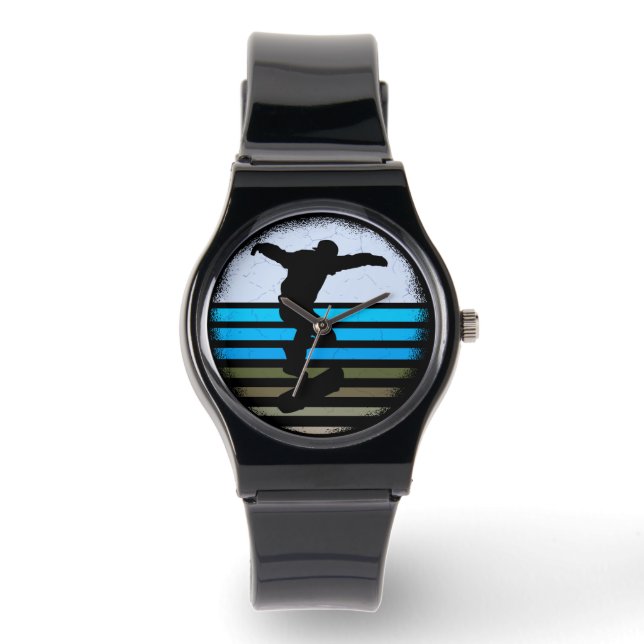 Relógio Skateboard Vintage Retro (Frente)