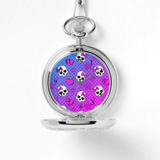Relógio Skully Pop Kawaii (Frente)