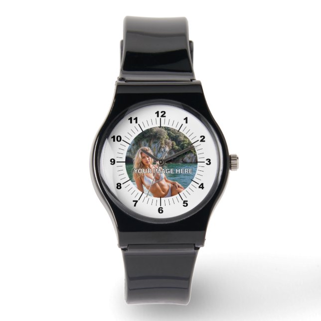 Relógio SLEEK! 🖤 Black Silicone Strap Watch (Frente)