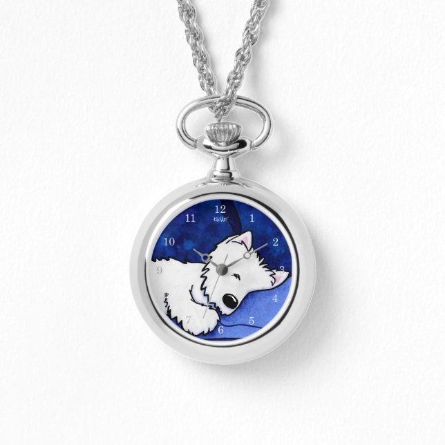 Relógio Sleepy Westie Watch (Frente)