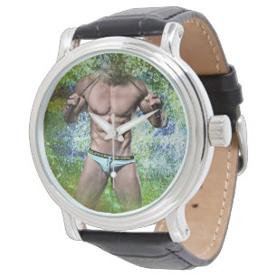 Relógio SlipperyJoe's homem adulto altamente musculoso sem