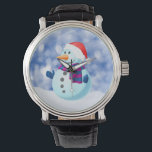 Relógio Snowman Winter Merry Christmas Snow<br><div class="desc">Snowman Winter Felry Christmas Snow Watch.</div>