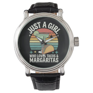 Relógio Só Uma Rapariga Que Ama Tacos E Margarita Mexicano