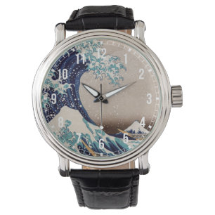 Relógio Sob o Excelente Wave de Kanagawa