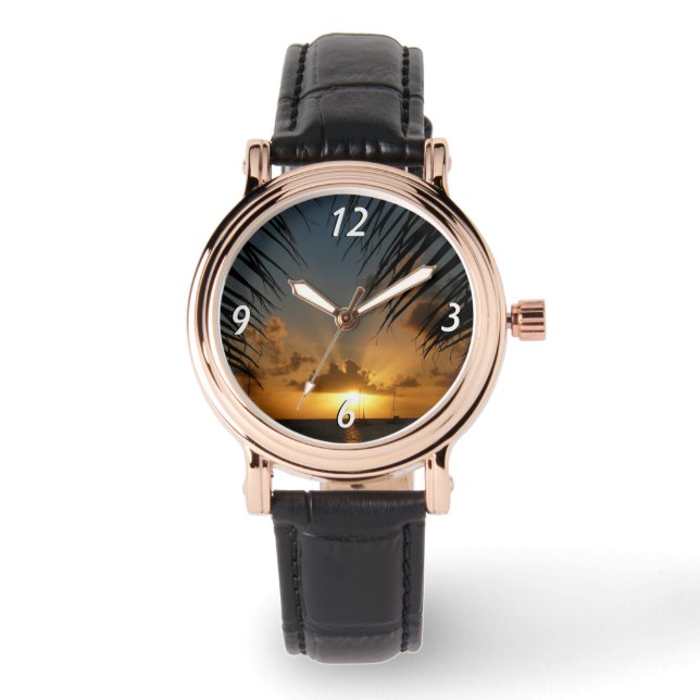 Relógio Soldado Através Das Fronteiras Da Palma Do Mar Tro (Frente)