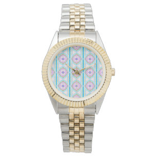 Relógio Sonho Pastel Boho Geométrico Kaleidoscópio