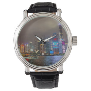 Relógio Sonhos Elétricos - Futurística Shanghai Skyline, A