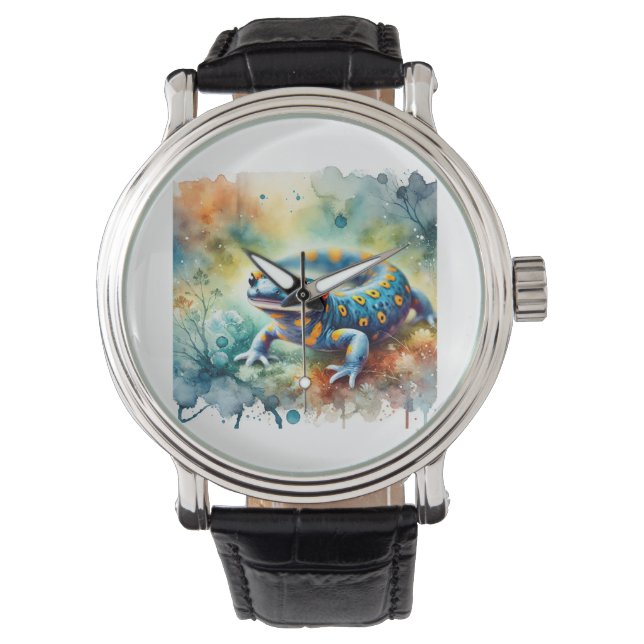 Relógio Spotted Salamander 170624AREF103 - Watercolor (Frente)