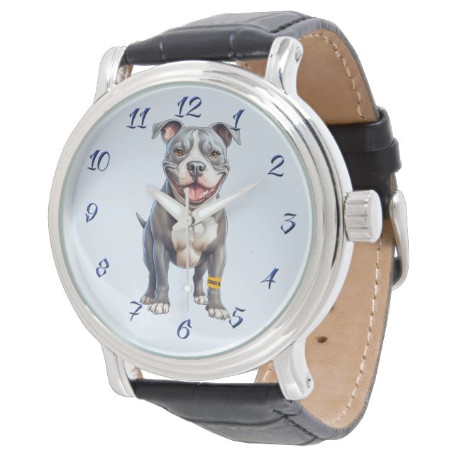 Relógio Staffordshire Bull Terrier Watch for Men (Angular)