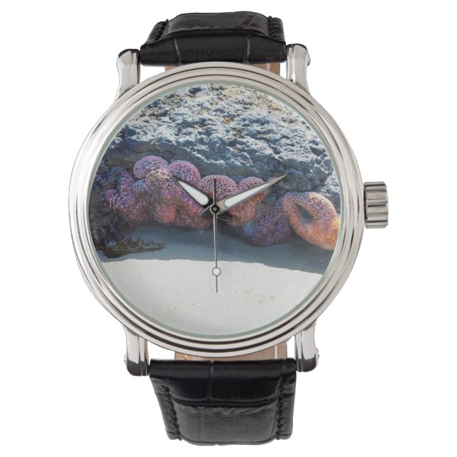 Relógio Starfish colorido de Bob Creek, OR (Frente)