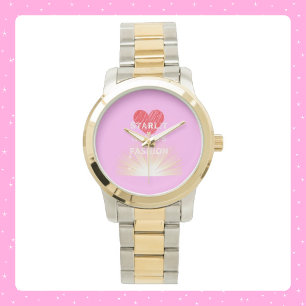 Relógio Starlit Hearts Fashion Red Heart Shine