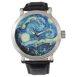 Relógio Starry Night, famosa pintura de Vincent van Gogh