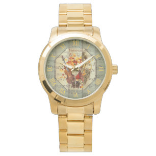 Relógio Steampunk~Cello~Fonógrafo Edison~Bass Saxhorn ~ P