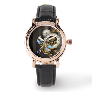 Relógio Steampunk com Dragonfly Mecânica