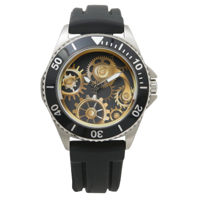 Relógio Steampunk com Dragonfly Mecânica (Frente)