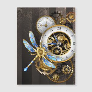 Relógio Steampunk com Dragonfly Mecânica