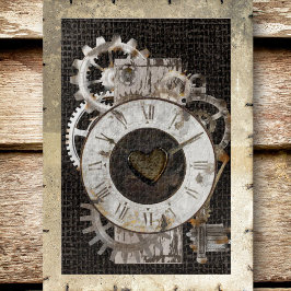 Relógio Steampunk e Quebra-cabeça de serra de Gear