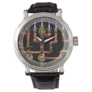 Relógio Steampunk - Encanamento - Acendendo a Menorá
