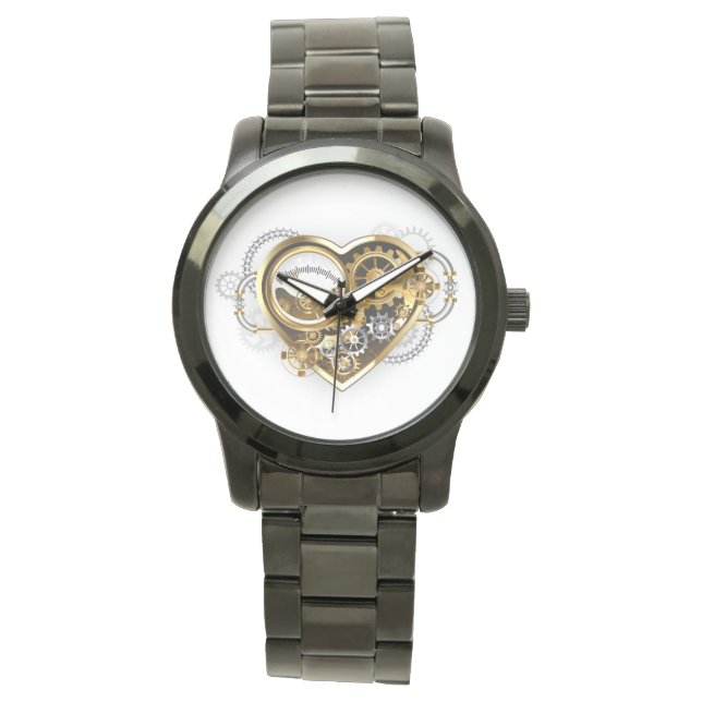 Relógio Steampunk Heart with a Manometer (Frente)