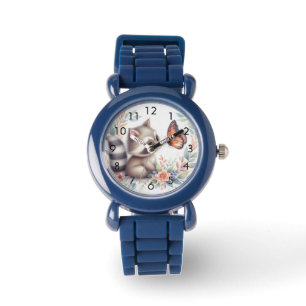 Relógio Storybook Woodland Babcoon Raccoon E Borboleta