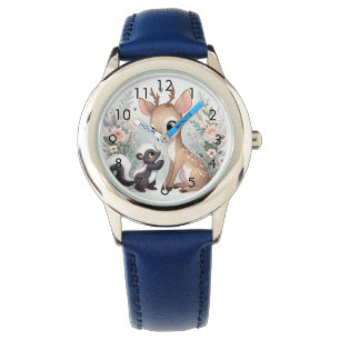 Relógio Storybook Woodland Babies Skunk E Deer