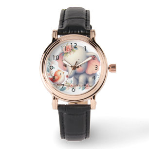 Relógio Storybook Woodland Babings Elephant and Bird