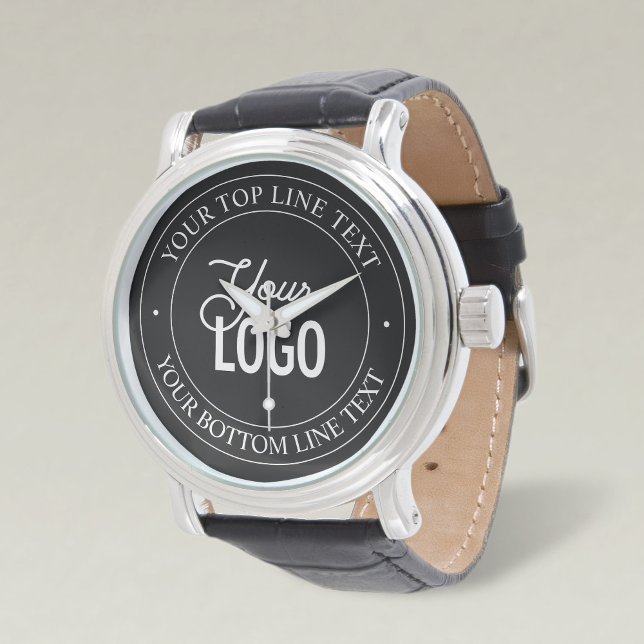 Relógio Substituição fácil do logotipo e texto personalizá (Criador carregado)