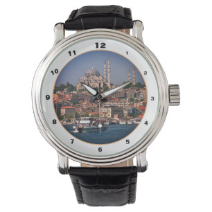Relógio Sultan Ahmed & Istambul panorama, Turquia