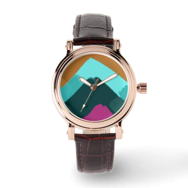 Relógio Summer Splash Wave Abstract Art  (Frente)