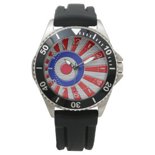 Relógio Sunburst asiático da modificação Roundel no