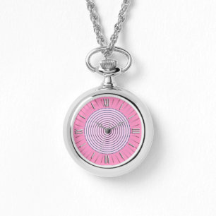 Relógio Sunburst Geométrico Moderno - Sombras Rosa